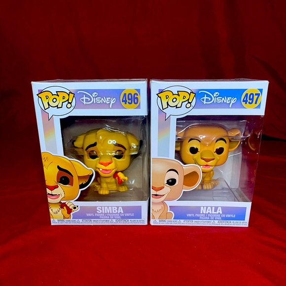 The lion king funko pop set (simba and nala) numbers 496 and 497 - Picture 1 of 6